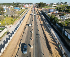 Obras do novo viaduto em São José dos Pinhais