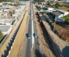 Obras do novo viaduto em São José dos Pinhais