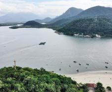 Baia de Guaratuba, local da futura ponte