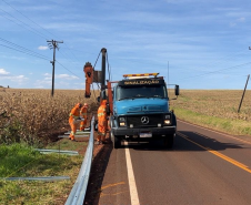 Obra de recuperação de pontos de erosão