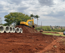 Serviços iniciais do Viaduto da PUC em Londrina 