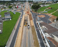 Novo viaduto em execução na BR-376 em São José dos Pinhais