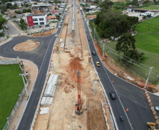 Novo viaduto em execução na BR-376 em São José dos Pinhais