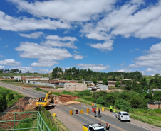 Obras de recuperação da PR-151 em Jaguariaíva