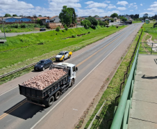 Obras de recuperação da PR-151 em Jaguariaíva