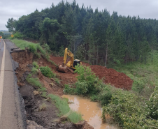 PR-170 Guarapuava recuperação de aterro