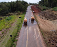 PR-317 após detonação de rochas em setembro