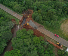 PR-540 Entre Rios recuperação de bueiro