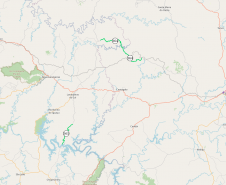 Mapa indicando os trechos da PR-364 e PR-565