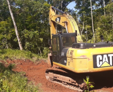 PR-170 caminho de serviço para obra de recuperação