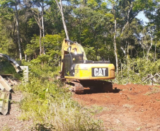 PR-170 caminho de serviço para obra de recuperação