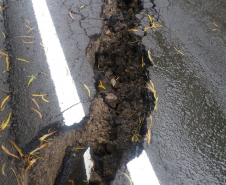 PR-170 em Pinhão, entre Faxinal do Céu e a usinda hidrelétrica