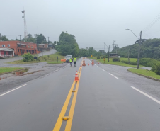 PR-170 em Pinhão, entre Faxinal do Céu e a usinda hidrelétrica