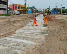 Canal de macrodrenagem do Rio da Draga em Matinhos