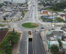 Canal de macrodrenagem do Rio da Draga em Matinhos