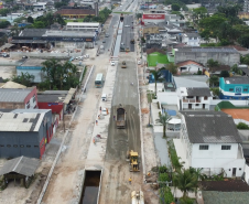 Canal de macrodrenagem do Rio da Draga em Matinhos