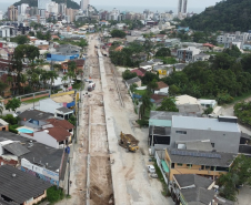 Canal de macrodrenagem do Rio da Draga em Matinhos