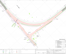 Trevo de Porto Rico - folha do projeto geométrico, trechos para demolição