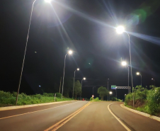 Contorno Oeste de Cascavel - alargamento da Avenida Brasil com iluminação nova