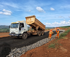 PR-160 entre Imbaú e Reserva - pavimentação