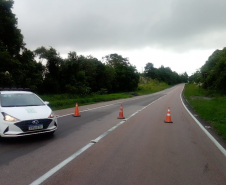 Guinchos do DER/PR atuando na BR-277 entre Curitiba e Guarapuava