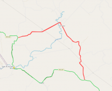 Mapa com sugestão de desvio durante a obra