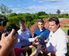 Obra de recuperação emergencial da PR-323 em Umuarama; visita técnica