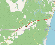 PR-412 entre Guaratuba e Santa Catarina - mapa