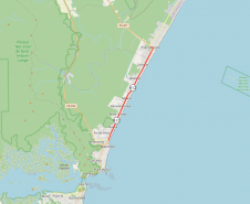 PR-412 entre Matinhos e Praia de Leste - mapa do trecho