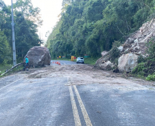 Condições da PR-476, em União da Vitória, no domingo (21)