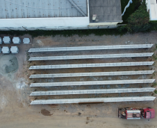 Viaduto do Bradesco, em São José dos Pinhais - canteiro de obras