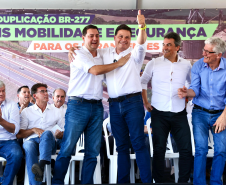 Cerimônia de inauguração da obra de duplicação de trecho da BR-277 em Cascavel