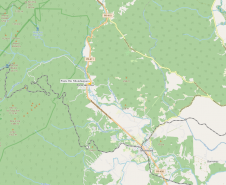 Localização da Ponte Rio Nhundiaquara PR-411 em Morretes