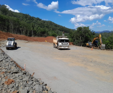 Serviços da obra emergencial da PR-170 em Pinhão