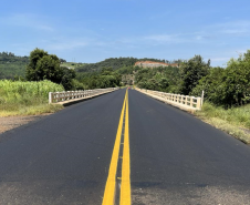 PR-170 Ponte do Rio Jordão após serviços de conservação, em Guarapuava