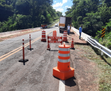 PR-218 bloqueio ponte Rio Paixão entre Amaporã e Graciosa