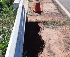 PR-218 bloqueio ponte Rio Paixão entre Amaporã e Graciosa