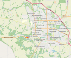 Mapa indicando trecho atendido da PR-317 em Toledo