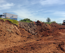 Aterro do novo desvio na PR-323 em Umuarama