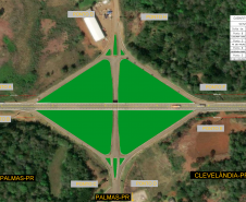 Folha do projeto geométrico do whitetopping da PRC-280 entre Palmas e Clevelândia