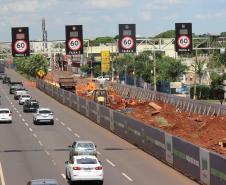 Obras dos novos viadutos de Sarandi