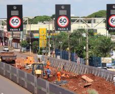 Obras dos novos viadutos de Sarandi
