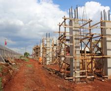 Obras dos novos viadutos de Sarandi