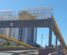 Obras concluídas de passarela na PR-445 em Londrina