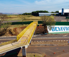 Obras concluídas de passarela no Santuário de São Miguel Arcanjo, em Bandeirantes