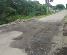 PR-364 em Irati, local onde será realizada a obra