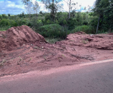 PR-477 Ponto de erosão que será recuperado