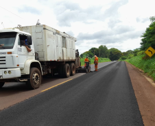 PR-477 entre São Miguel e Missal, serviços de microrrevestimento