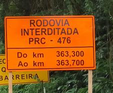 PRC-476 em União da Vitória, sinalização de emergência