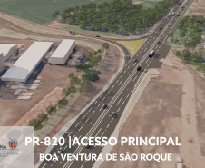 Imagens da maquete digital da duplicação da PRC-466 de Pitanga a Guarapuava